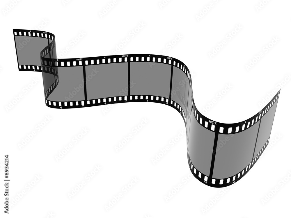 Film strip on a white background