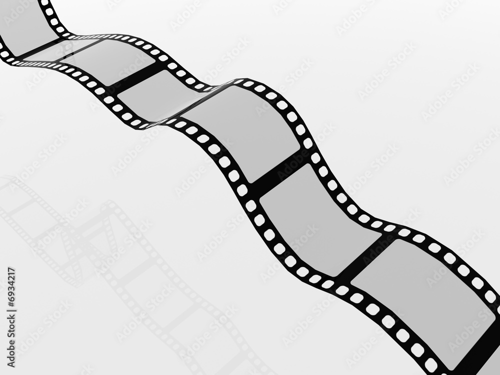 Fototapeta premium Film strip on a white background