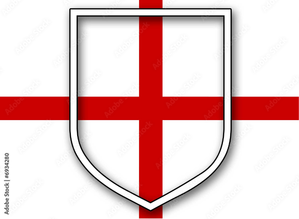 Fototapeta premium St Georges Flag With Shield