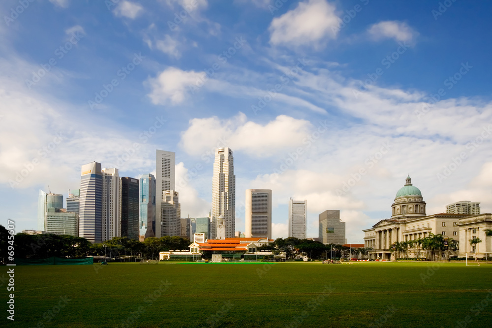 Skyline of the financial district in Singapore Skyline of the financial district in Singapore