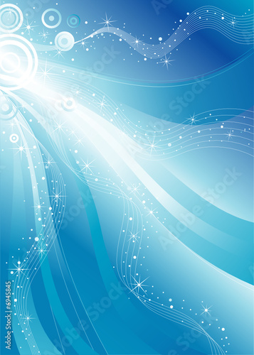 vector background design, shiny stars flowing space