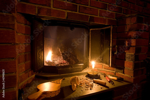 Old Fashioned Fireplace