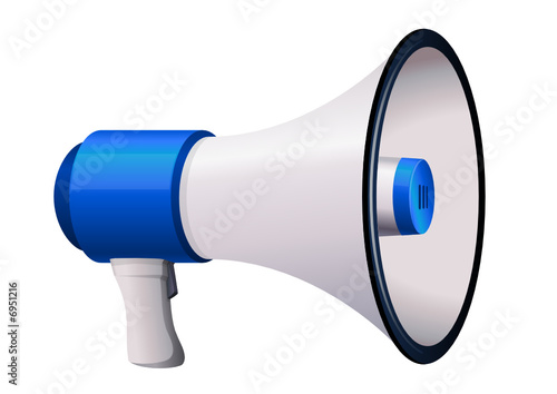 Mégaphone bleu