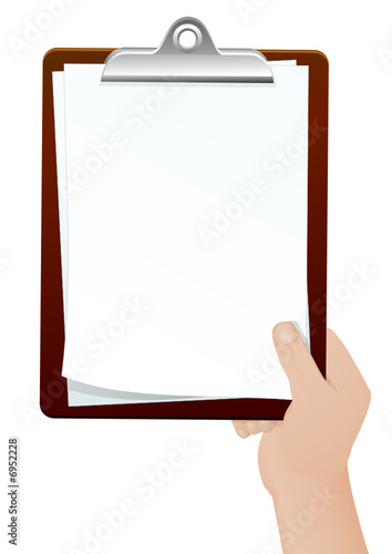 Clipboard à la main (détouré)