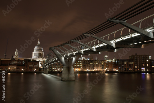 London river scene by night photo