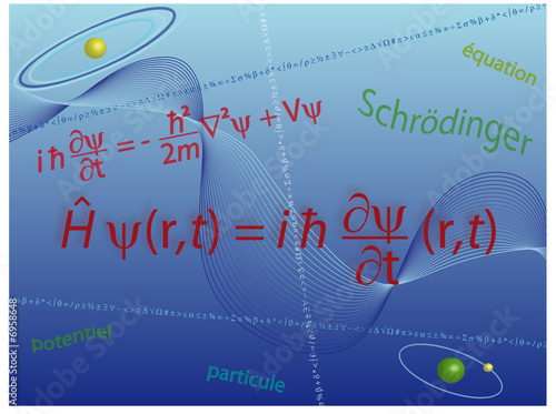 Equation de Schrodinger sur fond abstrait photo