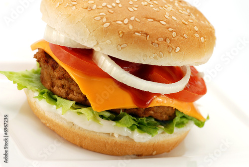 Hamburger mit Ketchup