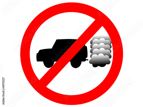 Panneau interdiction gros 4x4 polluants