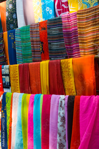 Multi-coloured scarfs