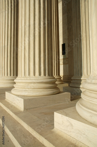 Columns on Portico of United States Supreme Court