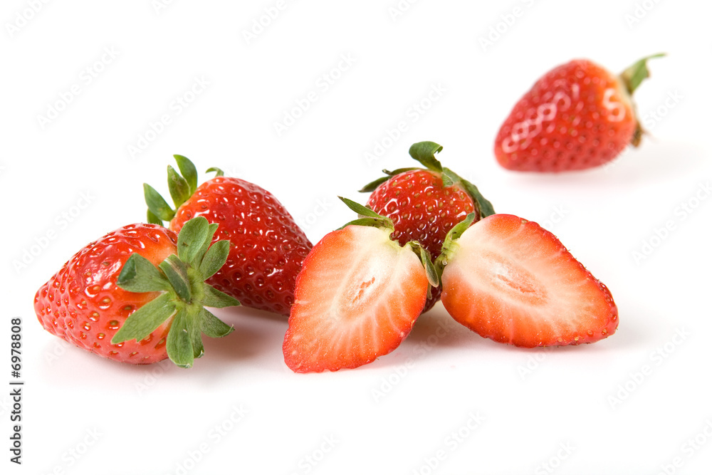 Fraises sur fond blanc Fraises sur fond blanc