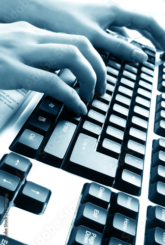 computer keyboard in the office