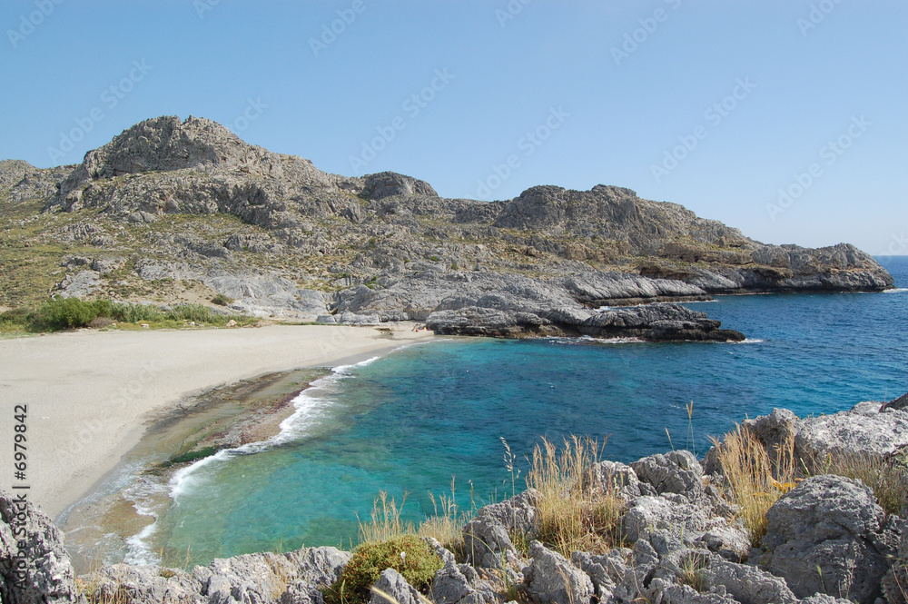 plage déserte au sud de la Crète