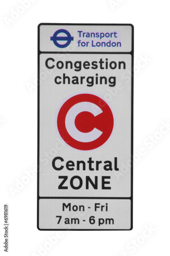 Congestion charging sign - London central zone