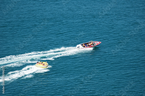 Motorised boat at sea in summer day © Elnur