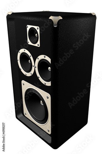 3d speaker on white background