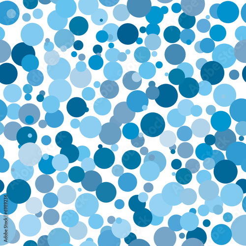 Fototapeta Naklejka Na Ścianę i Meble -  Seamless retro pattern of blue dots - vector