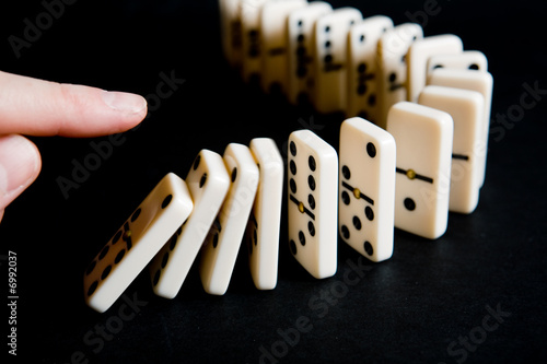 Business concept dominos photo