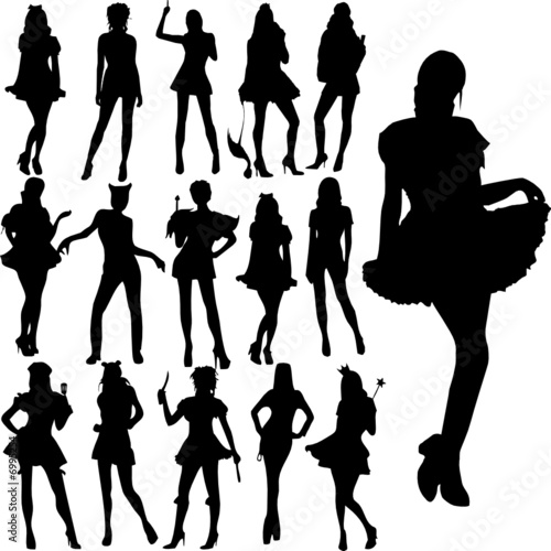 girls silhouettes