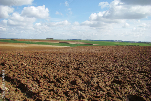Terre labourée dans l'Aisne,Picardie