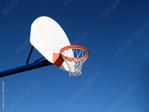 Outdoors basketball hoop