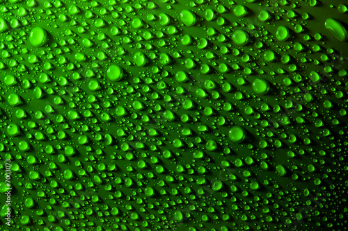 water drops on green surface