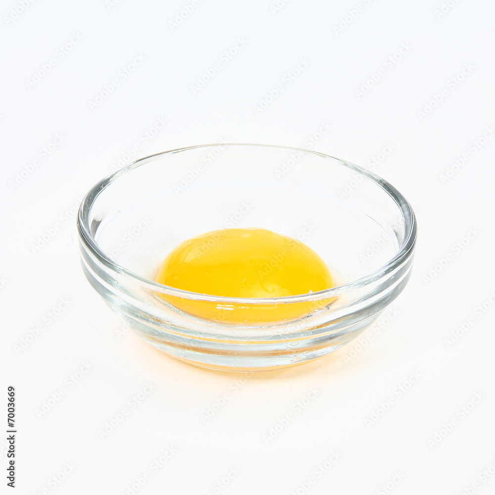 Egg Yoke Alone in Glass Bowl Egg Yoke Alone in Glass Bowl