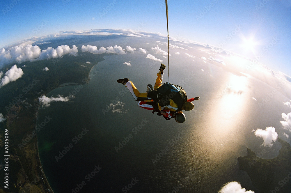 Obraz na plátně Tandem skydive
