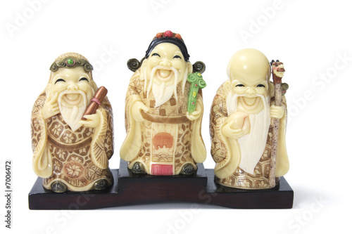 Three Star God Figurines