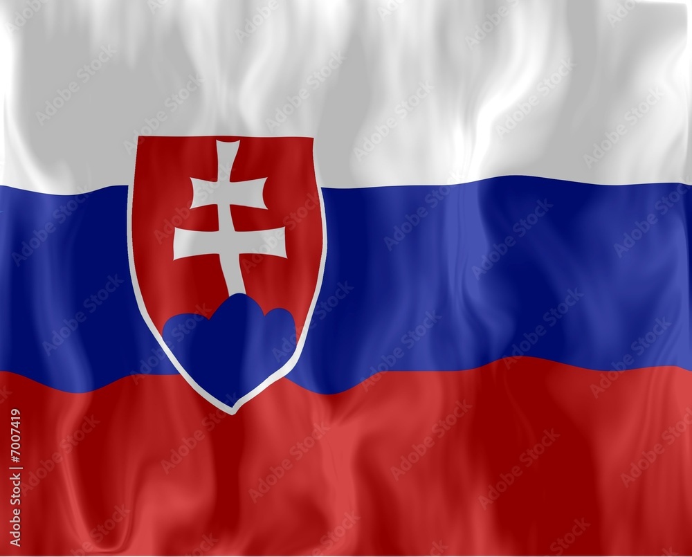 Behang slovaquie drapeau froissé slovakia crumpled flag
