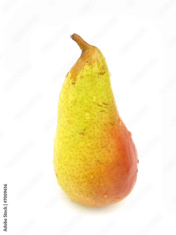 Pear red yellow isolated on white background Pear red yellow isolated on white background