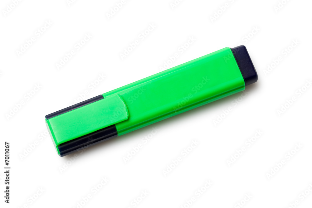 isolated green textmarker isolated green textmarker