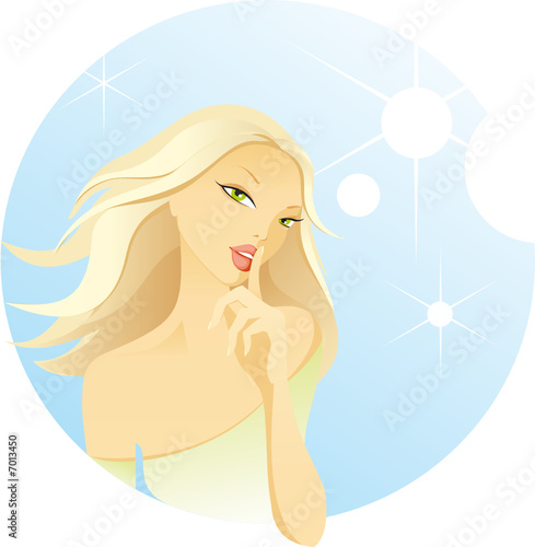 illustration of beautiful young women