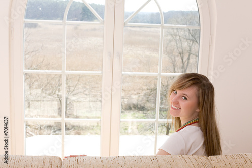 Beautiful young woman relaxing