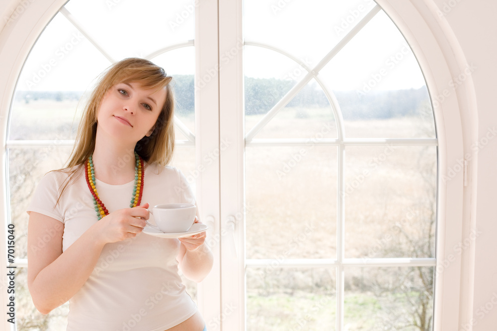 woman with coffee woman with coffee