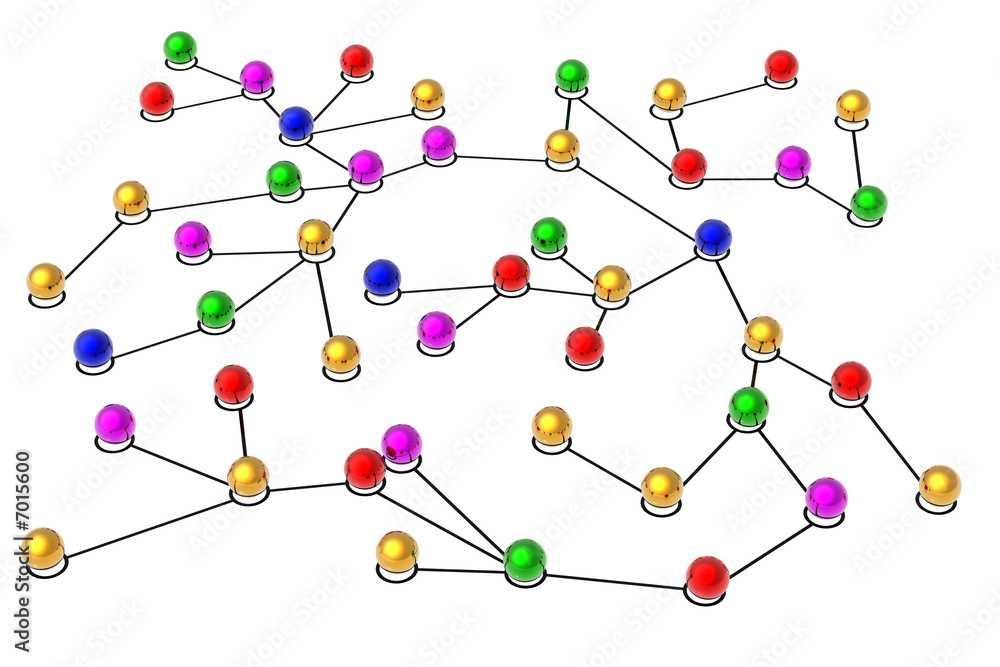 Obraz premium 3d network connections