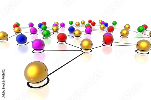 Fototapeta Naklejka Na Ścianę i Meble -  3d network connections