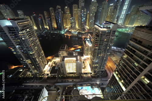 United Arab Emirates: Dubai skyline at night photo
