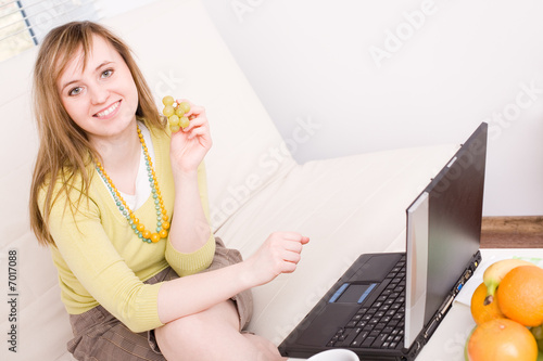 woman with laptop