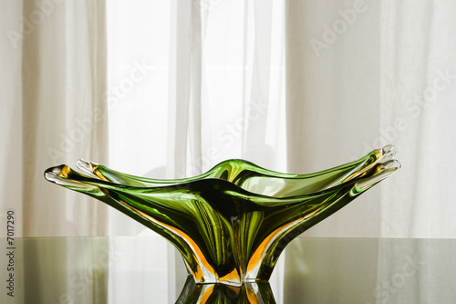 Vibrant Green Murano Glass Plate