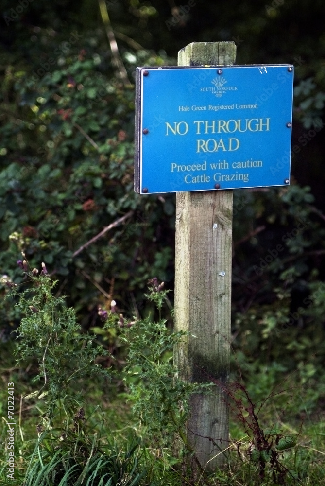 warning sign on Hales Common Norfolk UK