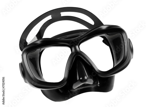 Black mask for snorkeling