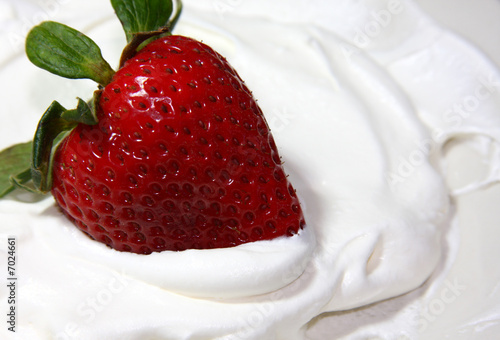 strawberry in cream