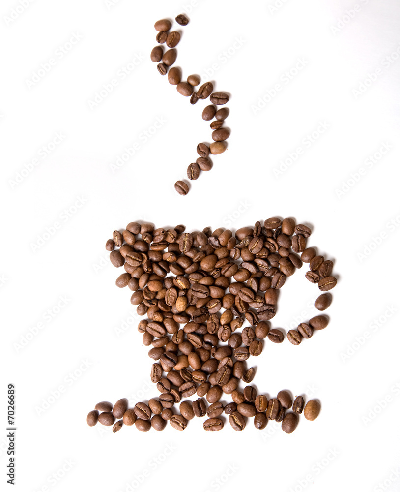 Coffee cup made of beans