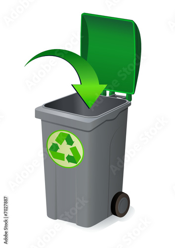 Déposer dans la poubelle verte du recyclage
