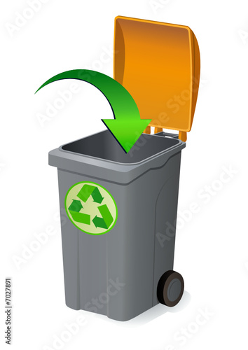 Déposer dans la poubelle orange du recyclage