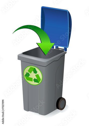 Déposer dans la poubelle bleu du recyclage
