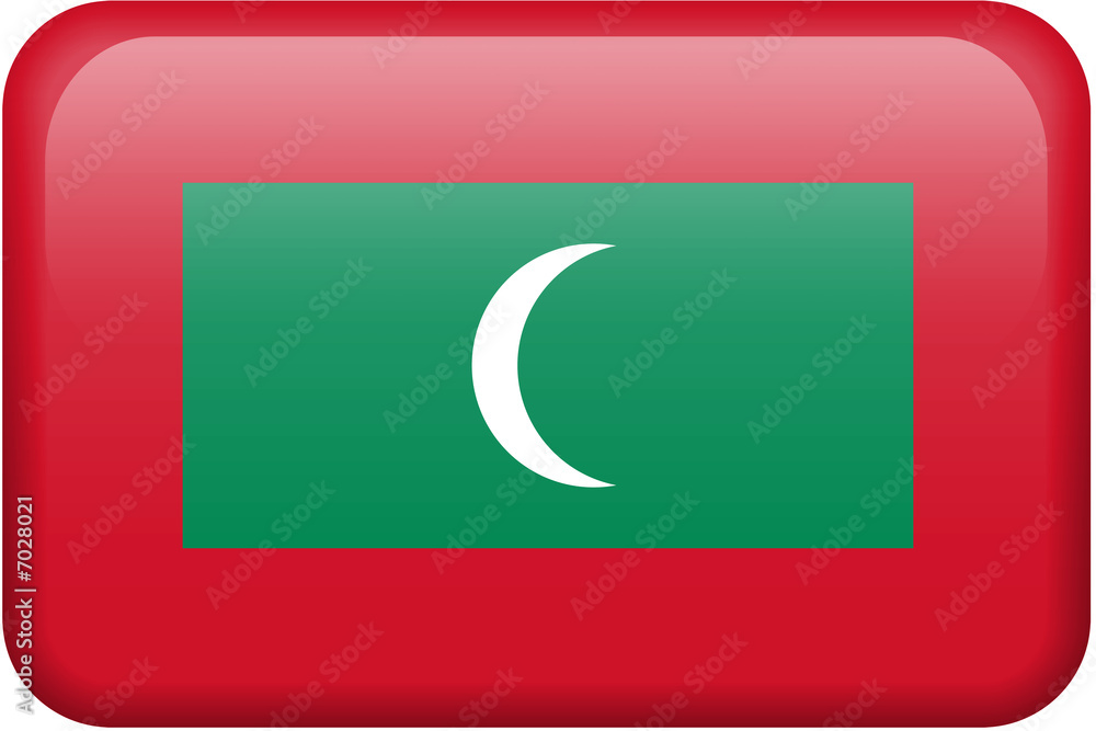 Maldives Flag Button Maldives Flag Button
