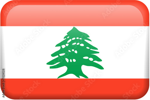 Lebanon Flag Button