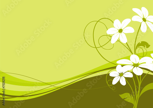 vecteur série - bouquet de fleurs et curbe en été